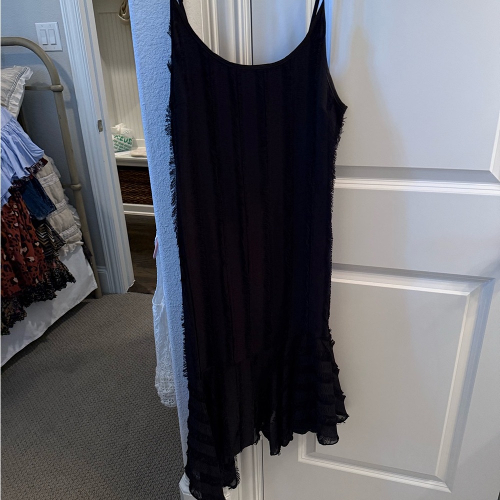 Anthropologie Black High Low Dress